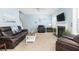 Inviting living room features a cozy fireplace and plush seating at 1441 Thayer Pl, Mount Pleasant, SC 29466