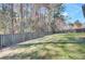 Spacious, green backyard enclosed by a wooden fence, offering privacy at 1473 Coopers Hawk Dr, Hanahan, SC 29410