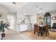 Open-concept kitchen and dining area with modern appliances and a cozy atmosphere at 1614 Live Oak Park, Seabrook Island, SC 29455