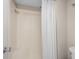 Clean bathroom shower with a white shower curtain at 1614 Live Oak Park, Seabrook Island, SC 29455