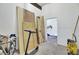 Unfinished garage area with lots of wood and a bike at 162 Wal Flo Ln, Moncks Corner, SC 29461