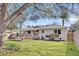 Expansive backyard with a wooden deck, built-in benches, and lush green lawn at 1950 Culver Ave, Charleston, SC 29407