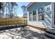Cozy patio area with brick pavers, an outdoor table, and a fenced yard at 2317 Chisol Plow St, Mount Pleasant, SC 29466