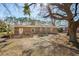 Spacious backyard featuring a brick house with patio and large trees at 28 Elmora Ave, Goose Creek, SC 29445