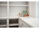 Pantry with open shelving, counter space, storage drawers, and stylish decor at 3866 Delinger Dr, Mount Pleasant, SC 29466