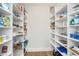 Walk-in pantry with open shelving providing ample storage for kitchen essentials and food items at 4 Falcon Point Rd, Kiawah Island, SC 29455