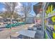 Exterior view of a Paradiso with colorful picnic tables and a patio at 4341 Cordial Aly, North Charleston, SC 29405