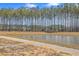 Scenic view of a tranquil pond, bordered by lush greenery and mature trees, offering a peaceful and natural backdrop at 4497 Ocean Farm Dr, Summerville, SC 29485