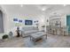 Bright, open-concept living room with eat-in kitchen, modern decor, and light gray flooring at 60 Fenwick Hall Allee # 314, Johns Island, SC 29455