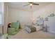 bedroom with playful decor, comfy bed, and fun play area at 643 Blueway Ave, Summerville, SC 29486