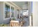 Relaxing front porch featuring comfortable seating, stylish decor, and a tranquil ambiance at 643 Blueway Ave, Summerville, SC 29486