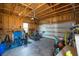 Spacious two car garage with exposed wood, a window for natural light, and ample space for storage or hobbies at 643 Blueway Ave, Summerville, SC 29486
