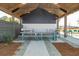 Outdoor dining pavilion with tables and benches in neutral tones perfect for enjoying the outdoors and gatherings at 643 Blueway Ave, Summerville, SC 29486
