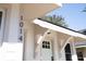 Close-up of the house number and modern architectural details of this home's exterior at 1014 Alamo St, North Charleston, SC 29405