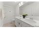 Bright bathroom featuring a double sink vanity, large mirror, and bathtub with shower at 1022 Drakeford St # 10P, Saint George, SC 29477