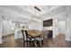 Dining area showcasing modern lighting and hardwood floors at 1114 Donerail Ln, Johns Island, SC 29455