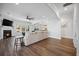 Bright living room with a fireplace and hardwood floors at 1114 Donerail Ln, Johns Island, SC 29455