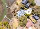 Stunning aerial view showcasing the property's private dock and waterfront marsh at 12 Trachelle Ln, Charleston, SC 29407