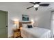 Cozy bedroom featuring a ceiling fan, wood floors, and natural light at 1228 Penny Cir, Mount Pleasant, SC 29464