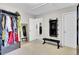 Neat closet with organized clothing racks and a full-length mirror at 126 Moon Shadow Ln, Summerville, SC 29485