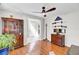 Bright room with hardwood floors and staircase at 126 Moon Shadow Ln, Summerville, SC 29485