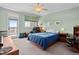 Spacious bedroom with marsh views and ceiling fan at 1902 Long Bend Dr # 1B, Seabrook Island, SC 29455