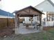 View of backyard stone patio and grilling area perfect for entertaining at 2009 Arundel Pl, Mount Pleasant, SC 29464