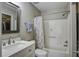 Clean bathroom with a vanity, a shower with curtain, and essential storage space at 2058 Willowdale Ct, Mount Pleasant, SC 29466