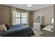 Cozy bedroom featuring a comfortable bed, built-in desk, and ample natural light from a large window at 2058 Willowdale Ct, Mount Pleasant, SC 29466