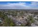 Scenic aerial view of a quiet neighborhood with mature trees, well-maintained homes, and clear blue skies above at 206 Braly Dr, Summerville, SC 29485