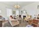 Elegant living room featuring a fireplace, chandelier, hardwood floors, and traditional furnishings at 214 E Doty Ave, Summerville, SC 29483