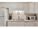 Functional kitchen with white cabinets, stainless steel sink, and essential appliances for convenient meal preparation at 214 Sea Cloud Cir, Edisto Island, SC 29438