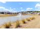 Beautiful community pond with a water fountain and lush landscaping, enhancing the neighborhood appeal at 220 Garden Gate Way, Summerville, SC 29486