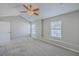 Bedroom features two windows, modern ceiling fan, light gray walls, and neutral carpet at 234 Darcy Ave, Goose Creek, SC 29445