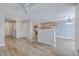 View of kitchen shows wood cabinets, stainless appliances and wood flooring at 234 Darcy Ave, Goose Creek, SC 29445