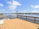Dock end with railing, stairs, view of the water, pilings, decking, and other floating docks at 2399 Furman Dr, Charleston, SC 29414