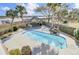 Aerial view of a private pool and cabana area overlooking the waterfront, creating a serene outdoor oasis at 2399 Furman Dr, Charleston, SC 29414