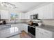 Clean kitchen featuring white cabinets, granite countertops, and stainless steel appliances at 2508 Melville Rd, North Charleston, SC 29406