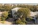 Overhead image showing a home with a rooftop deck, mature trees, and adjacent residential properties at 4008 Cameron Blvd, Isle of Palms, SC 29451