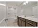 Bathroom featuring a combination tub shower, a toilet and a vanity with sink at 416 Duskywing Dr, Goose Creek, SC 29445