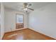 Bedroom with hardwood floors, white walls and window air conditioner at 417 Judy Dr, Goose Creek, SC 29445