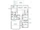 First floor plan features bedrooms, bathrooms, kitchen, dining area, Gathering room, and garage at 419 Grove End Rd, Moncks Corner, SC 29461