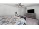 Well-lit bedroom with carpeted floors, a ceiling fan, and furniture at 458 Pender Woods Dr, Summerville, SC 29486