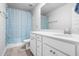 Bright bathroom featuring a white vanity with ample storage and a shower/tub combination at 573 Yellow Leaf Ln, Summerville, SC 29486