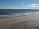 Beautiful beach scene with gentle waves rolling onto the sandy shore under a bright, sunny sky at 601 Magnolia Ln, Edisto Island, SC 29438