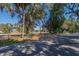 Scenic street view showcasing lush trees and a glimpse of the nearby golf course at 601 Magnolia Ln, Edisto Island, SC 29438