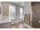 Bright, clean bathroom with a shower, sink, and towel at 757 King St, Charleston, SC 29403
