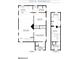 Floorplan showing the layout of the kitchen, bedrooms, living room, and bathroom of the property at 757 King St, Charleston, SC 29403