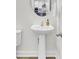 Bathroom with pedestal sink, toilet, and mirror at 808 S Pointe Blvd, Summerville, SC 29483