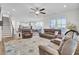 Open floor plan connecting the living room, dining area, and kitchen, great for entertaining at 808 S Pointe Blvd, Summerville, SC 29483